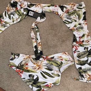 BRAND NEW floral swimsuit never worn
